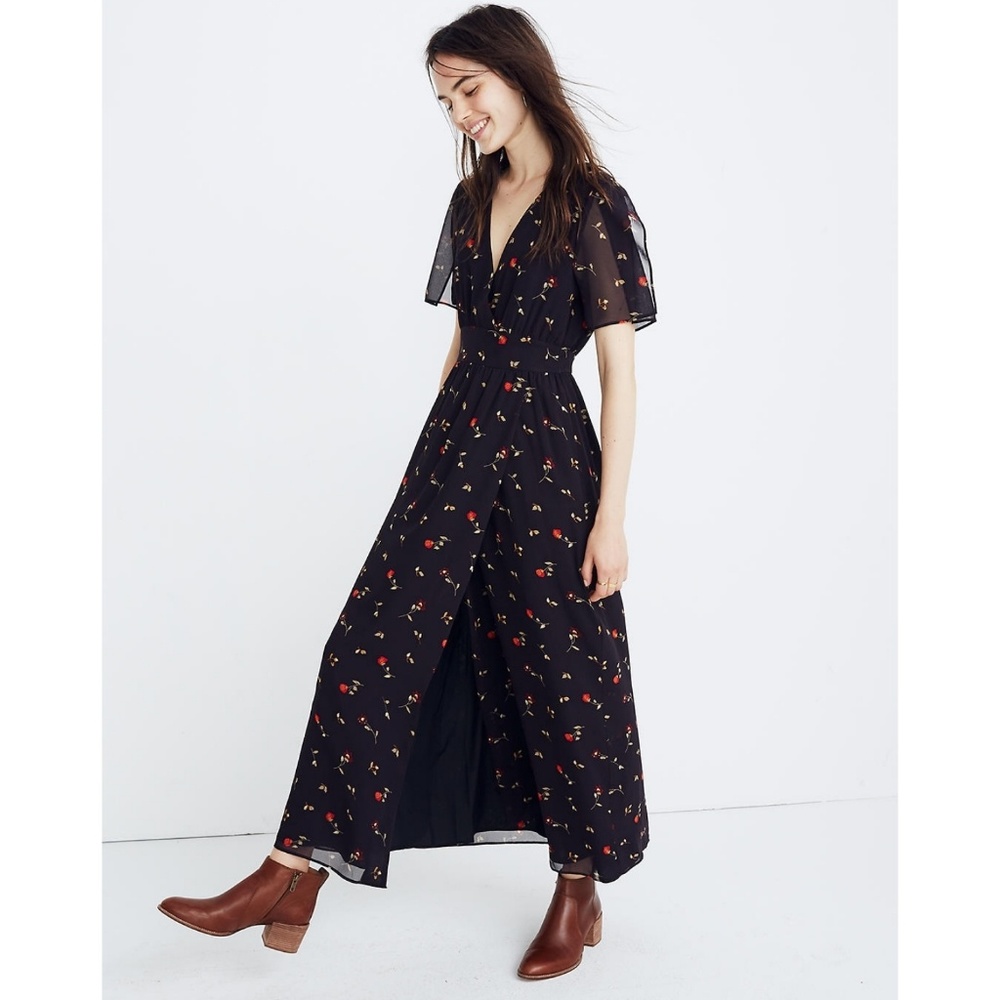 Madewell Tulip-Sleeve Maxi Dress in Sweet Blossoms